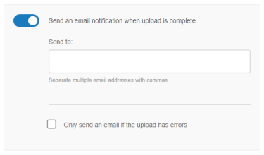 Data Import Email Notification