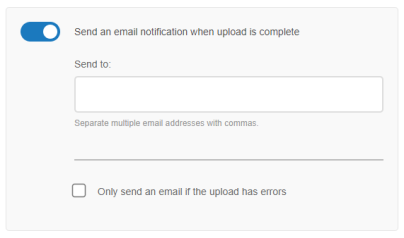 Data Import Email Notification