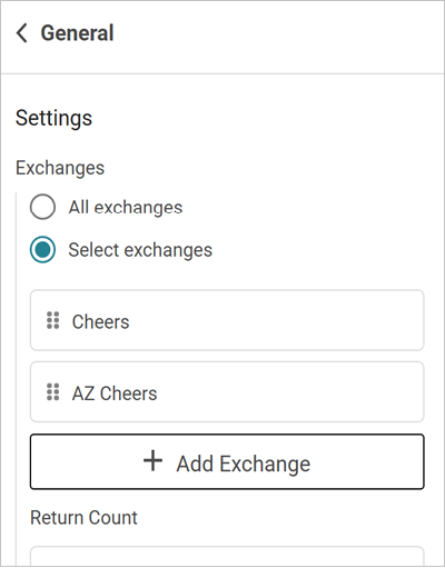 Select Exchanges Setup
