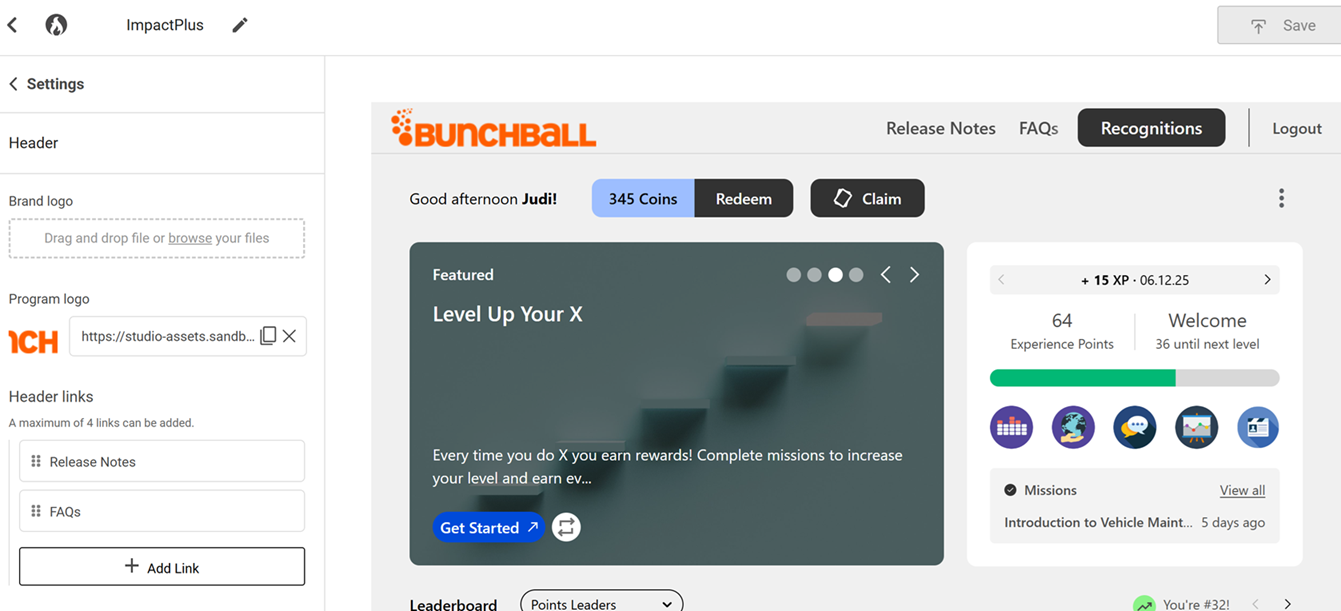 Impact+ Builder Example
