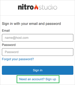 Nitro Studio Login