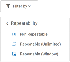 Missions Repeatability Filter
