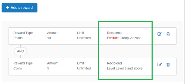 Segmented Reward Example