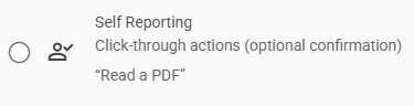 Self Reporting Rule Type