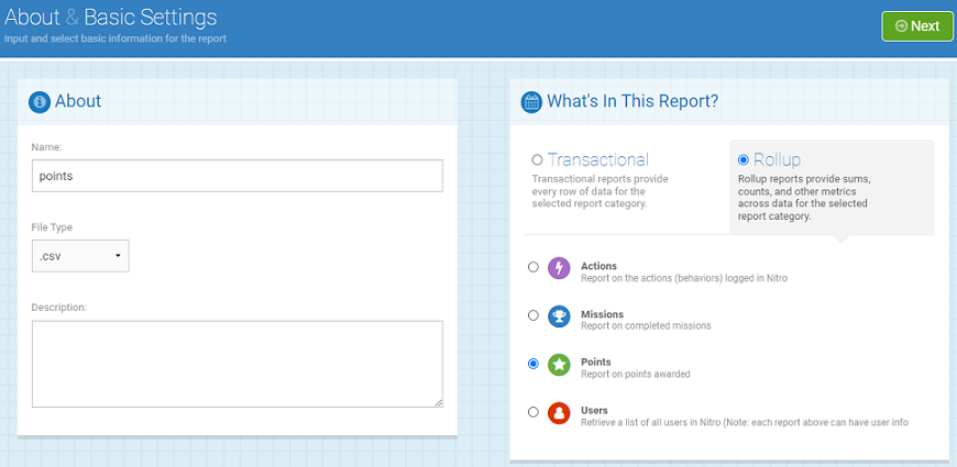 Data Export About Tab