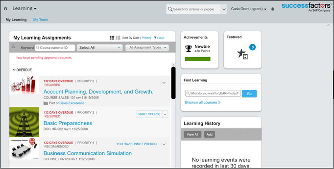 SAP SuccessFactors Learning