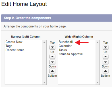 Ordering Components on the Salesforce Home Page