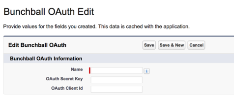 Salesforce OAuth Edit Screen